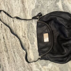 Marc By Marc Jacobs Black Leather Bag with Gold Plate